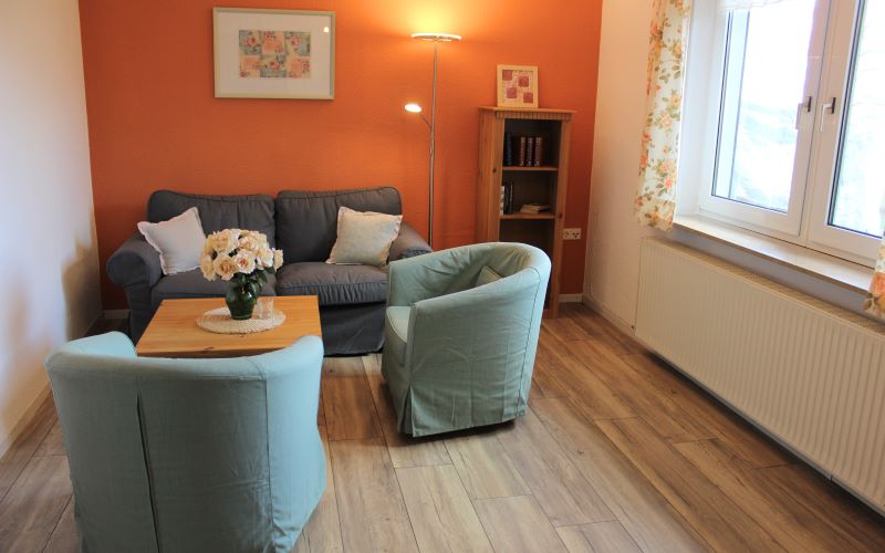 Fewo 1 Wohnzimmer Sitzecke